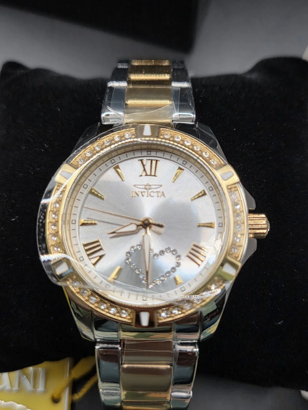 Invicta Two-Tone Stainless Steel Watch with Crystal Bezel